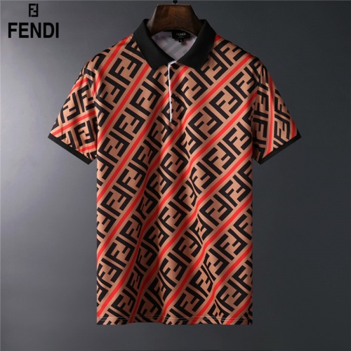 Fendi T-Shirts Short Sleeved For Men #836575 $24.00 USD, Wholesale Replica Fendi T-Shirts