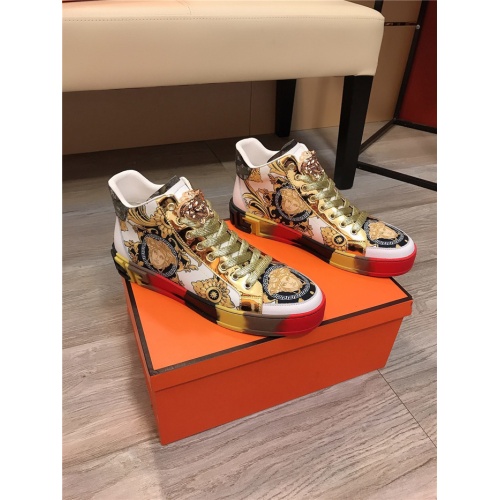 Replica Versace High Tops Shoes For Men #836634 $80.00 USD for Wholesale