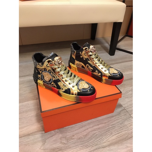 Replica Versace High Tops Shoes For Men #836635 $80.00 USD for Wholesale