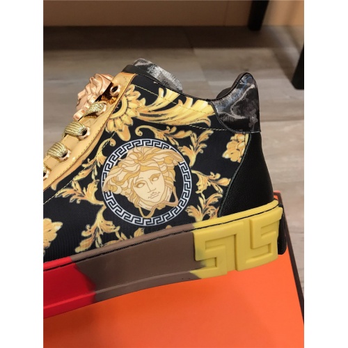 Replica Versace High Tops Shoes For Men #836635 $80.00 USD for Wholesale