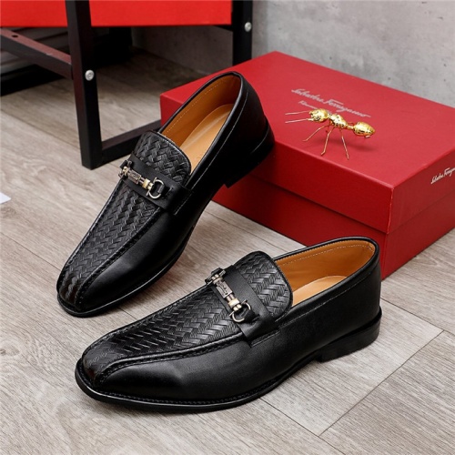 Salvatore Ferragamo Leather Shoes For Men #836687 $82.00 USD, Wholesale Replica Salvatore Ferragamo Leather Shoes