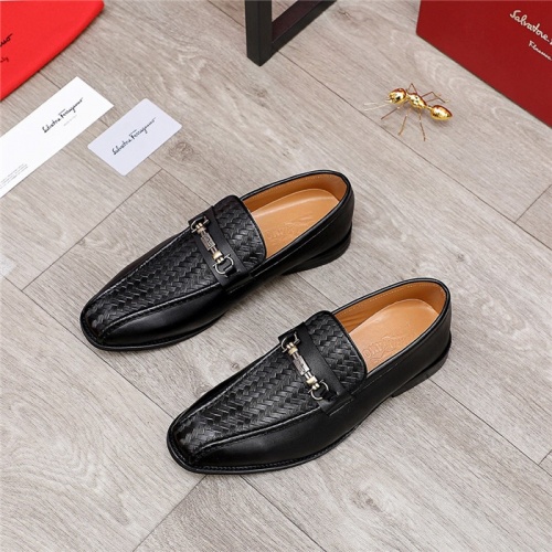 Replica Salvatore Ferragamo Leather Shoes For Men #836687 $82.00 USD for Wholesale