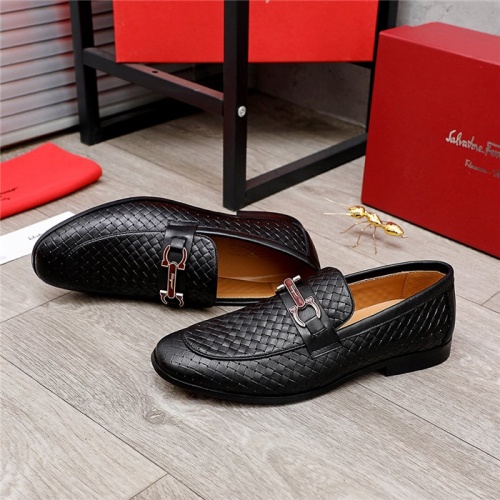 Replica Salvatore Ferragamo Leather Shoes For Men #836688 $82.00 USD for Wholesale