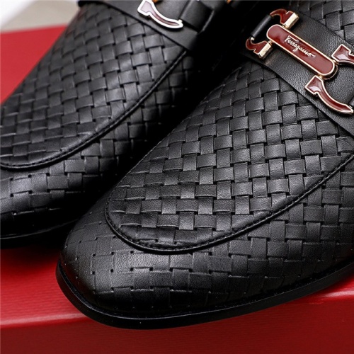 Replica Salvatore Ferragamo Leather Shoes For Men #836688 $82.00 USD for Wholesale