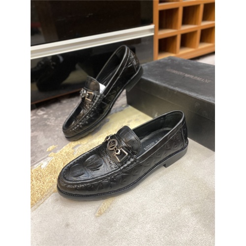 Armani Leather Shoes For Men #836745 $82.00 USD, Wholesale Replica Armani Leather Shoes