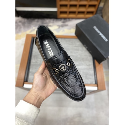 Replica Armani Leather Shoes For Men #836745 $82.00 USD for Wholesale