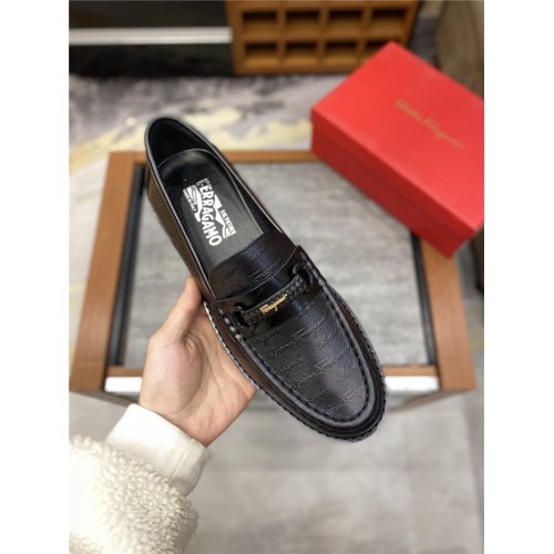 Replica Salvatore Ferragamo Leather Shoes For Men #836747 $85.00 USD for Wholesale