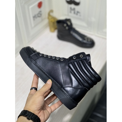 Replica Philipp Plein PP High Tops Shoes For Men #836999 $88.00 USD for Wholesale