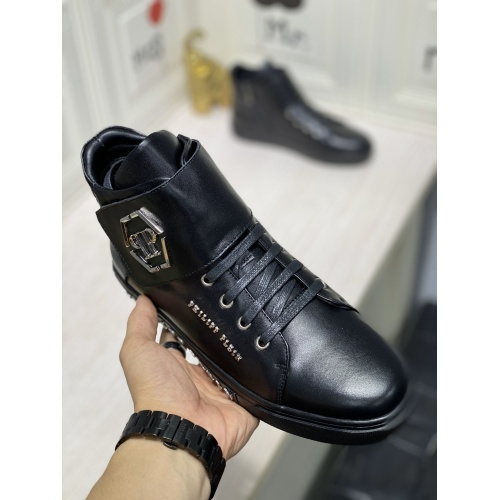 Replica Philipp Plein PP High Tops Shoes For Men #837001 $88.00 USD for Wholesale