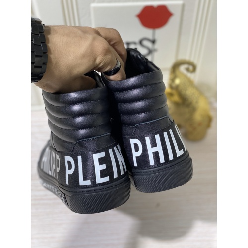 Replica Philipp Plein PP High Tops Shoes For Men #837002 $88.00 USD for Wholesale