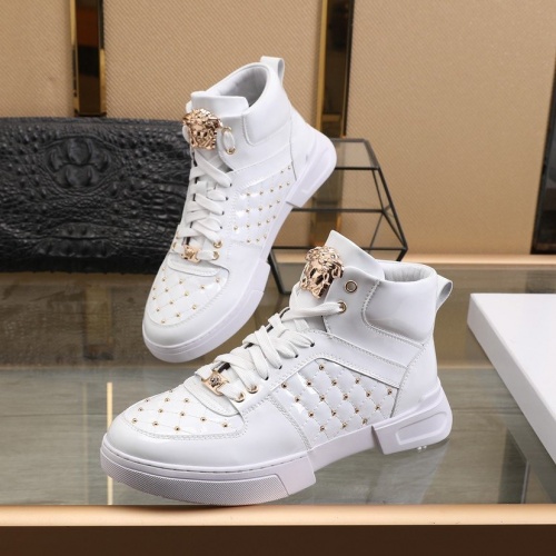 Replica Versace High Tops Shoes For Men #837127 $96.00 USD for Wholesale