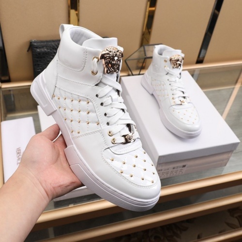 Replica Versace High Tops Shoes For Men #837127 $96.00 USD for Wholesale