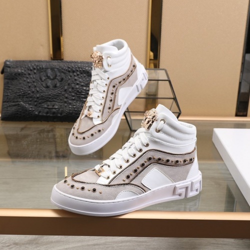 Replica Versace High Tops Shoes For Men #837129 $96.00 USD for Wholesale