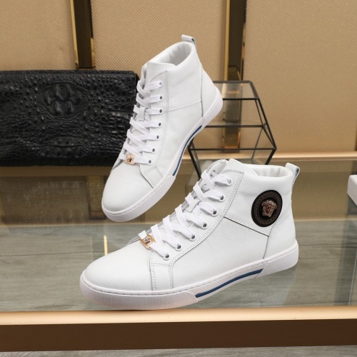 Replica Versace High Tops Shoes For Men #837133 $96.00 USD for Wholesale
