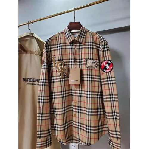 Burberry Shirts Long Sleeved For Men #837371 $68.00 USD, Wholesale Replica Burberry Shirts