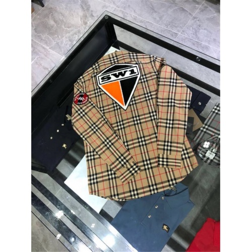 Replica Burberry Shirts Long Sleeved For Men #837371 $68.00 USD for Wholesale