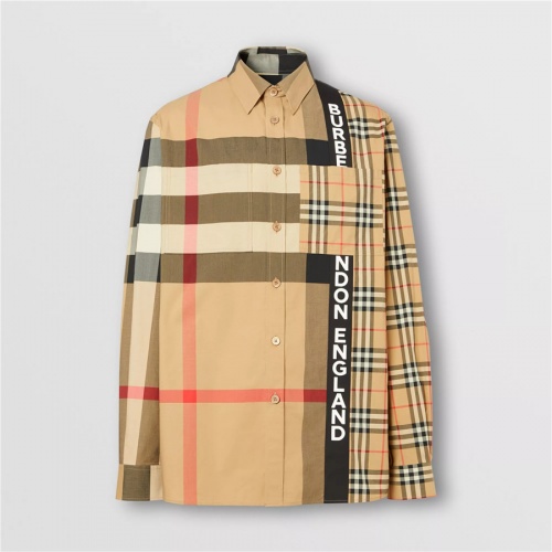 Burberry Shirts Long Sleeved For Men #837374 $76.00 USD, Wholesale Replica Burberry Shirts