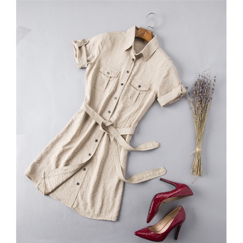 Burberry Dresses Short Sleeved For Women #837562 $52.00 USD, Wholesale Replica Burberry Dresses