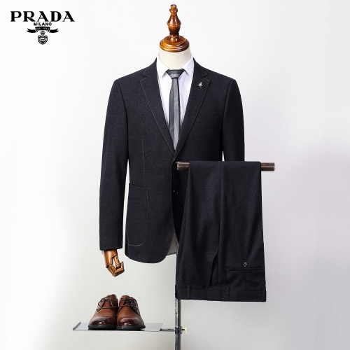Prada Two-Piece Suits Long Sleeved For Men #837650 $85.00 USD, Wholesale Replica Prada Suits
