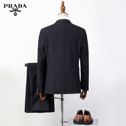 Replica Prada Two-Piece Suits Long Sleeved For Men #837650 $85.00 USD for Wholesale
