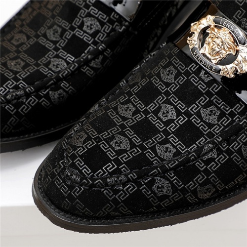 Replica Versace Leather Shoes For Men #838230 $80.00 USD for Wholesale