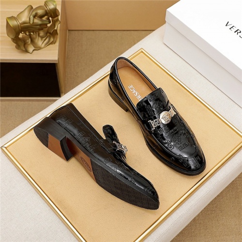 Versace Leather Shoes For Men #838232 $82.00 USD, Wholesale Replica Versace Leather Shoes