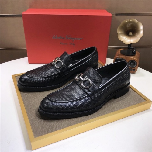 Salvatore Ferragamo Leather Shoes For Men #838263 $82.00 USD, Wholesale Replica Salvatore Ferragamo Leather Shoes