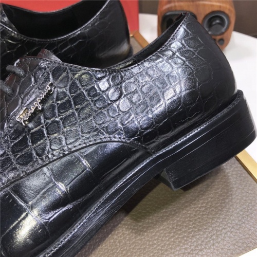 Replica Salvatore Ferragamo Leather Shoes For Men #838264 $82.00 USD for Wholesale