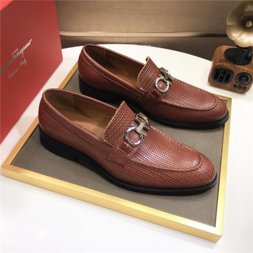 Salvatore Ferragamo Leather Shoes For Men #838265 $45.00 USD, Wholesale Replica Salvatore Ferragamo Leather Shoes