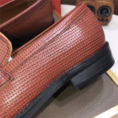 Replica Salvatore Ferragamo Leather Shoes For Men #838265 $45.00 USD for Wholesale