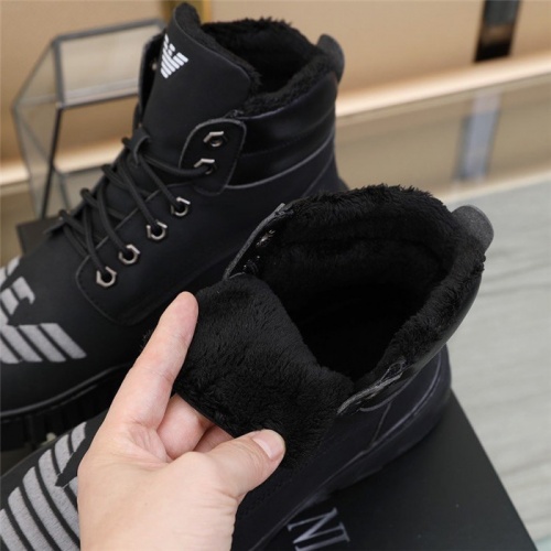 Replica Armani High Tops Shoes For Men #838349 $85.00 USD for Wholesale