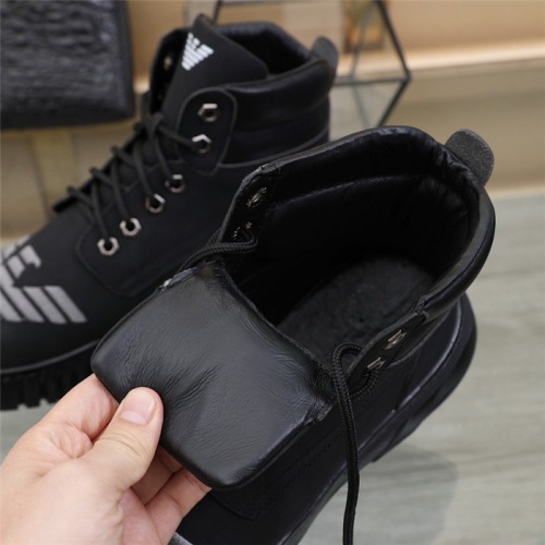 Replica Armani High Tops Shoes For Men #838349 $85.00 USD for Wholesale