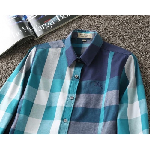 Replica Burberry Shirts Long Sleeved For Men #838579 $39.00 USD for Wholesale