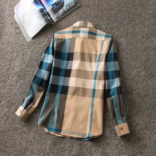 Replica Burberry Shirts Long Sleeved For Men #838580 $39.00 USD for Wholesale