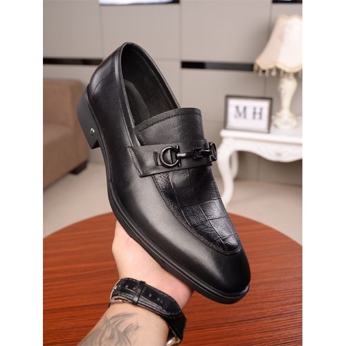 Replica Prada Leather Shoes For Men #838619 $82.00 USD for Wholesale