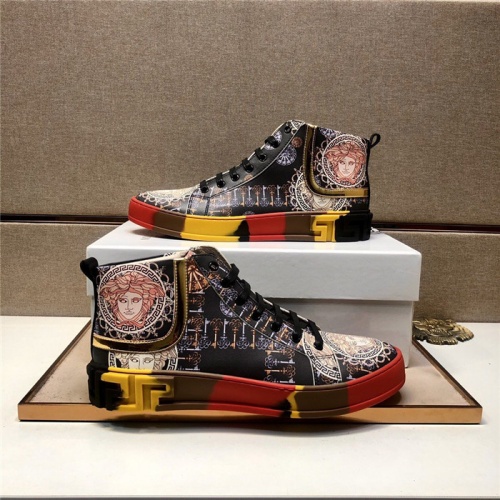 Replica Versace High Tops Shoes For Men #838635 $82.00 USD for Wholesale