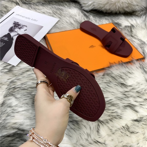 Replica Hermes Slippers For Women #838997 $44.00 USD for Wholesale