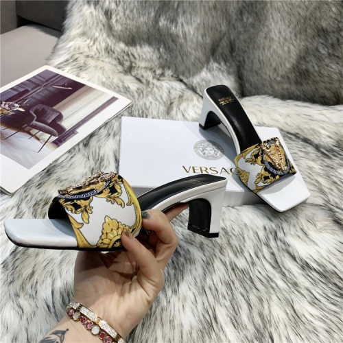 Replica Versace Slippers For Women #839002 $60.00 USD for Wholesale