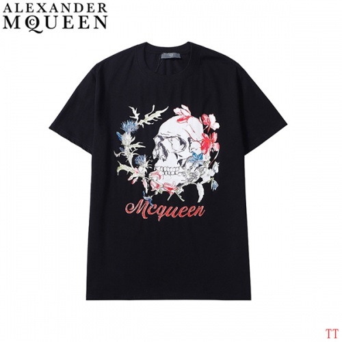 Alexander McQueen T-shirts Short Sleeved For Men #839024 $27.00 USD, Wholesale Replica Alexander McQueen T-shirts