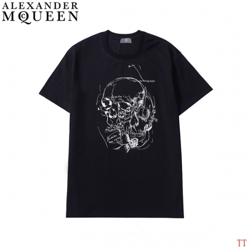 Alexander McQueen T-shirts Short Sleeved For Men #839025 $27.00 USD, Wholesale Replica Alexander McQueen T-shirts