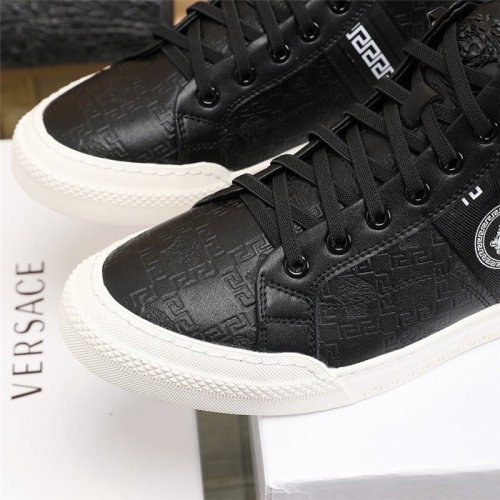 Replica Versace High Tops Shoes For Men #839568 $85.00 USD for Wholesale