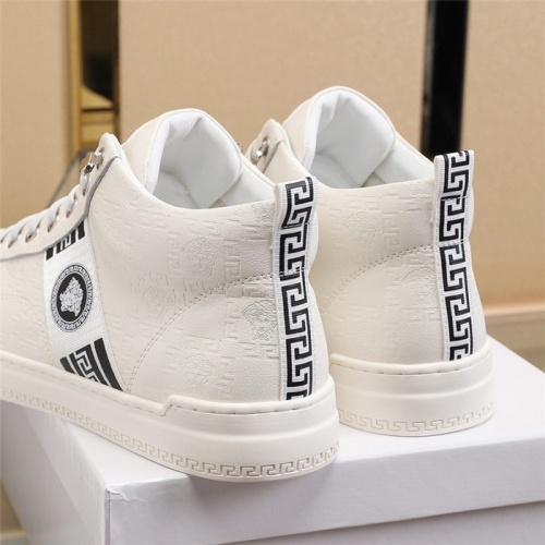 Replica Versace High Tops Shoes For Men #839569 $85.00 USD for Wholesale