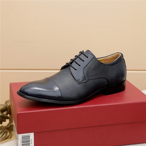 Replica Salvatore Ferragamo Leather Shoes For Men #839919 $80.00 USD for Wholesale