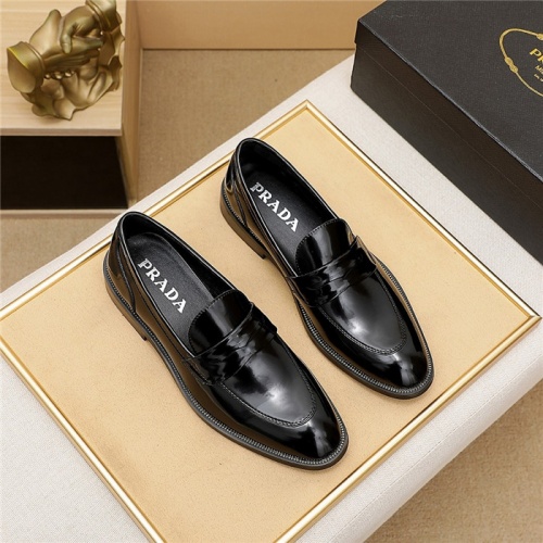 Prada Leather Shoes For Men #839933 $82.00 USD, Wholesale Replica Prada Leather Shoes