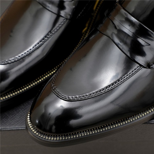 Replica Prada Leather Shoes For Men #839933 $82.00 USD for Wholesale