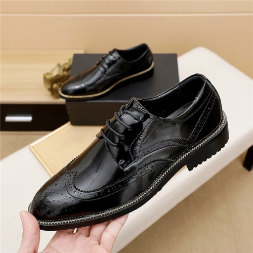 Replica Prada Leather Shoes For Men #839935 $82.00 USD for Wholesale
