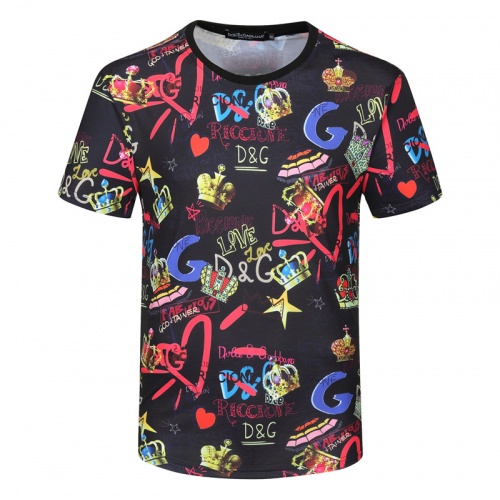 Dolce &amp; Gabbana D&amp;G T-Shirts Short Sleeved For Men #840750 $23.00 USD, Wholesale Replica Dolce &amp; Gabbana D&amp;G T-Shirts