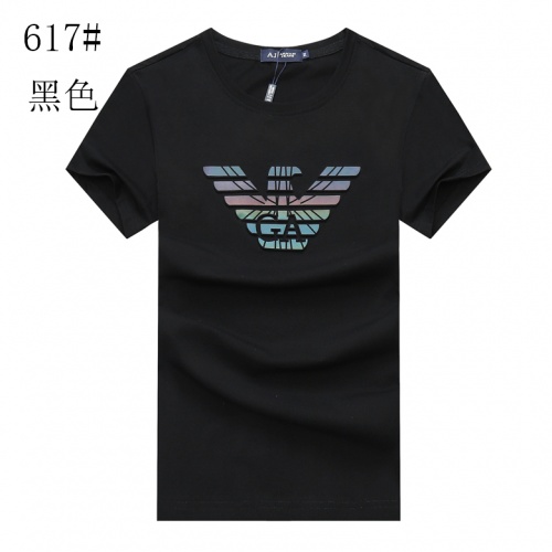 Armani T-Shirts Short Sleeved For Men #840977 $23.00 USD, Wholesale Replica Armani T-Shirts