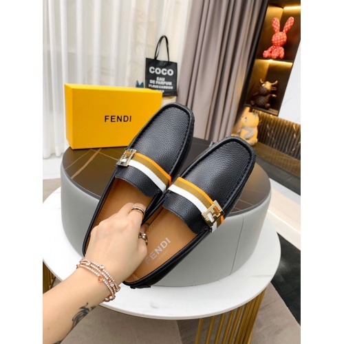 Replica Fendi Leather Shoes For Men #841536 $72.00 USD for Wholesale