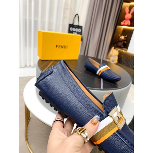 Replica Fendi Leather Shoes For Men #841537 $72.00 USD for Wholesale